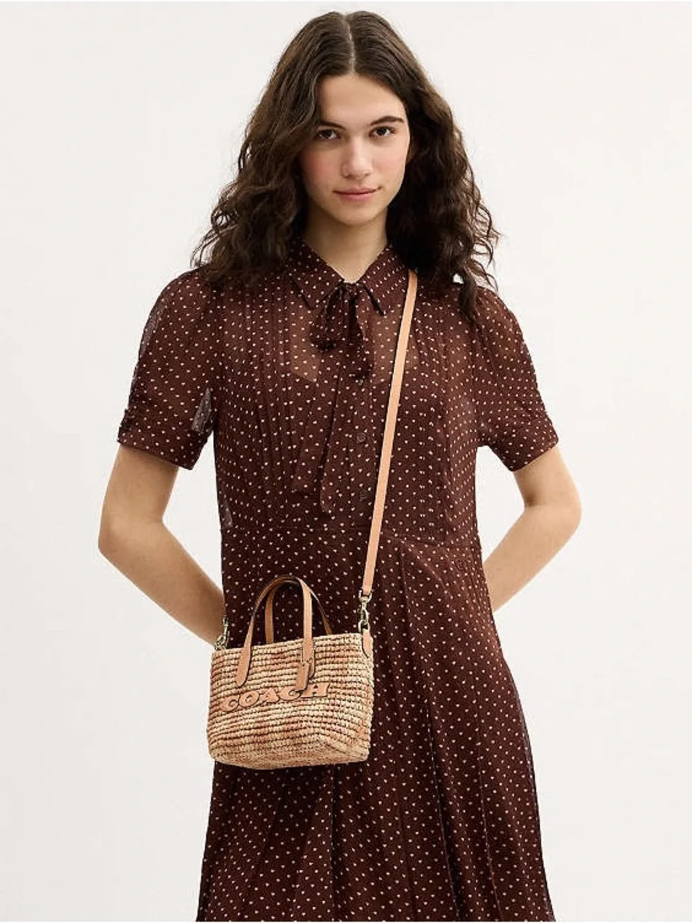 Coach City Mini Tote Bag With Gingham Print NWT